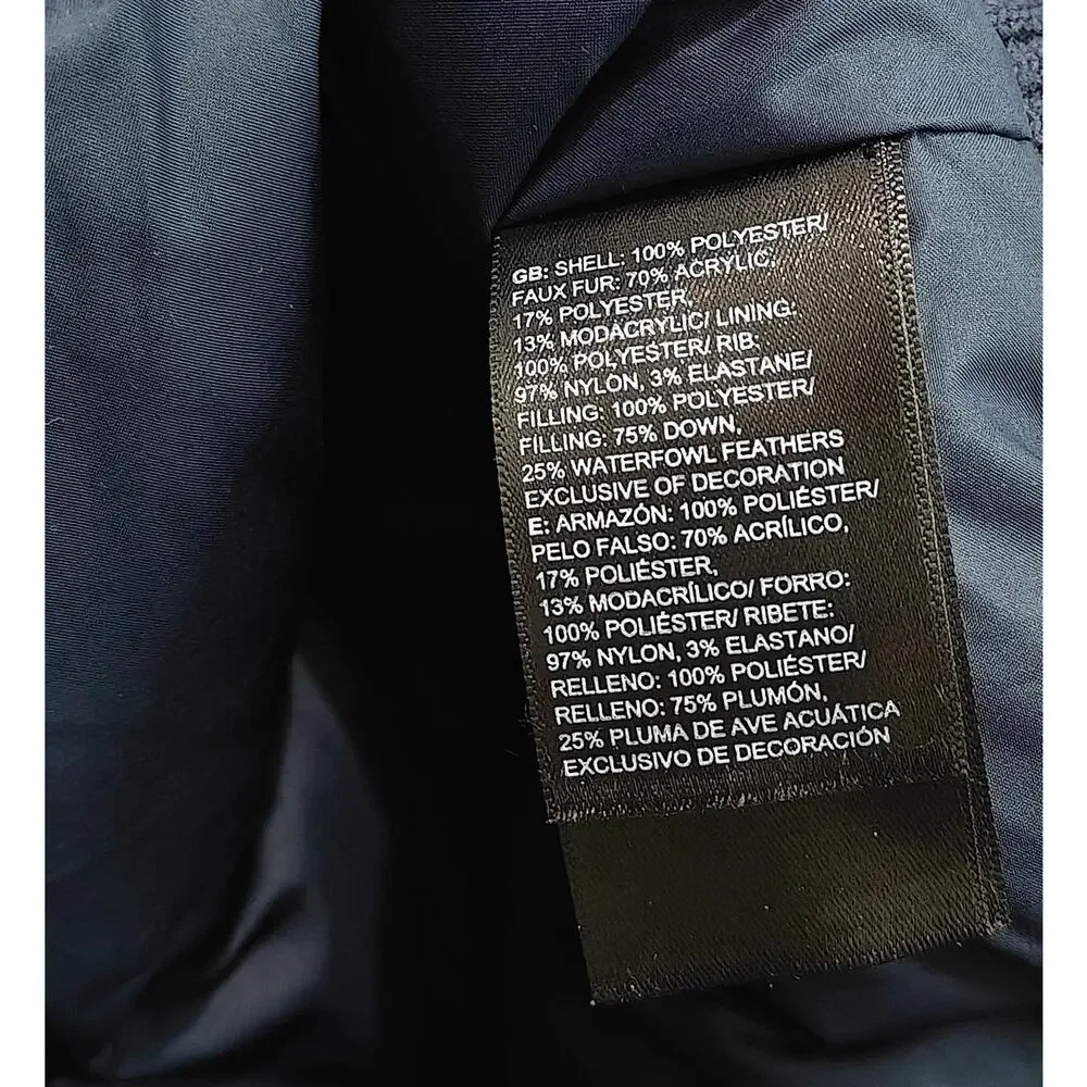 The North Face Mens Blue Black 550 Down/DryVent Gotham Jacket Small